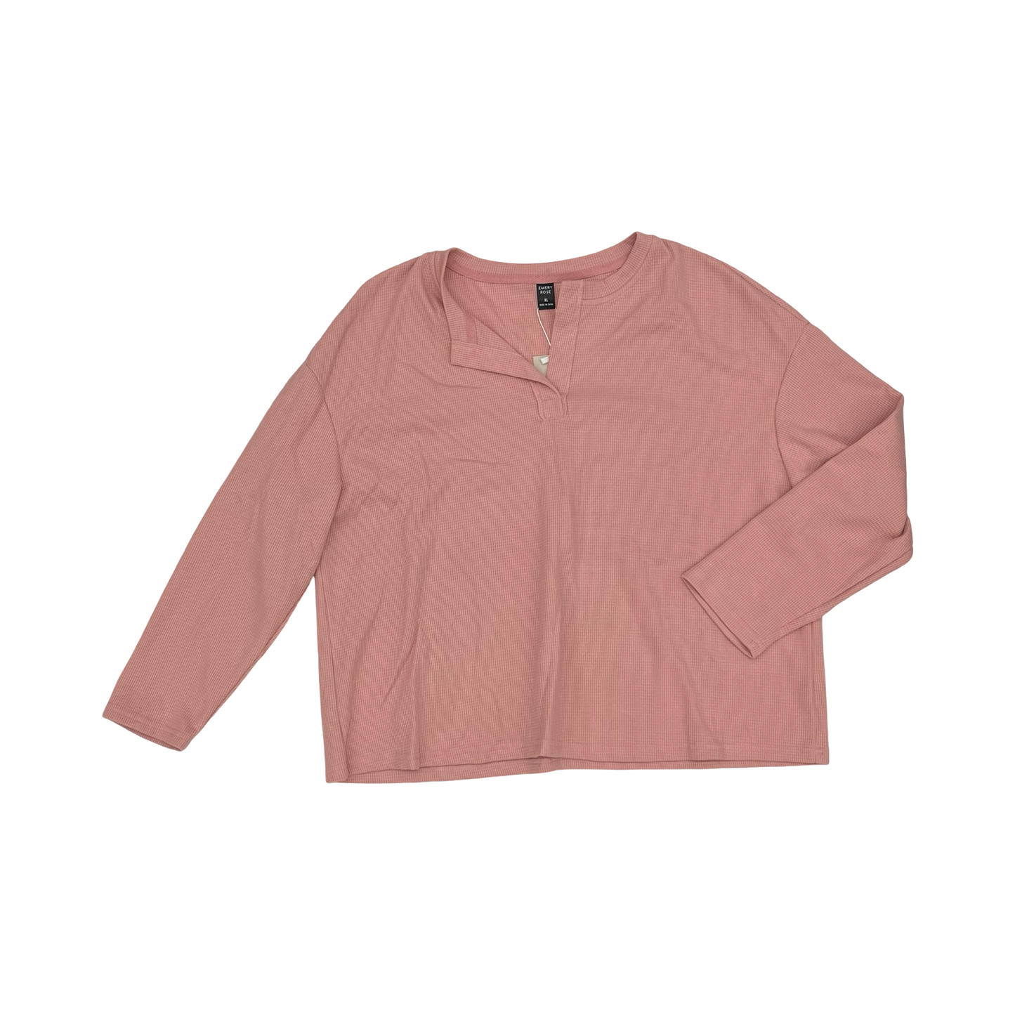 Top Ls By Emery Rose In Peach, Size:Xl