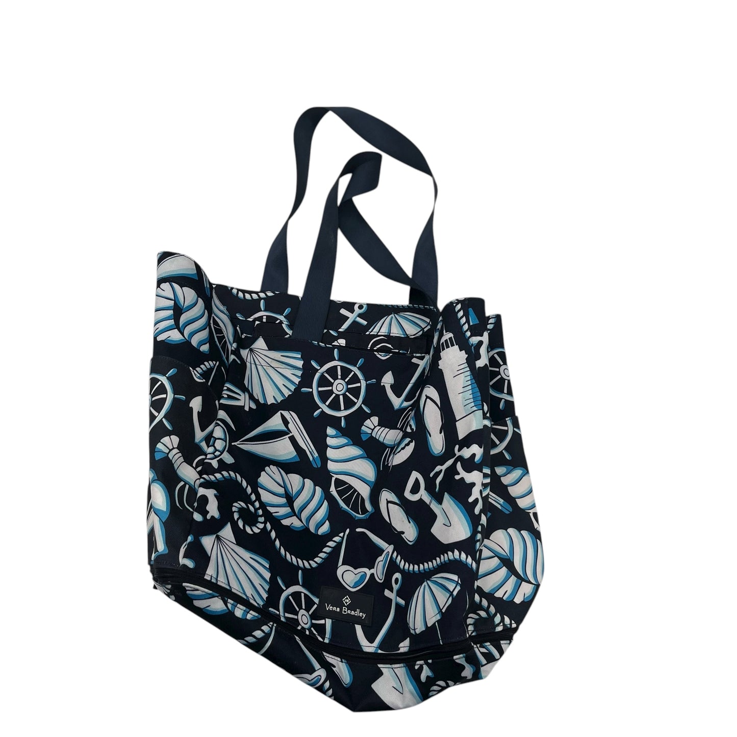 Tote By Vera Bradley In Blue & White, Size:Large