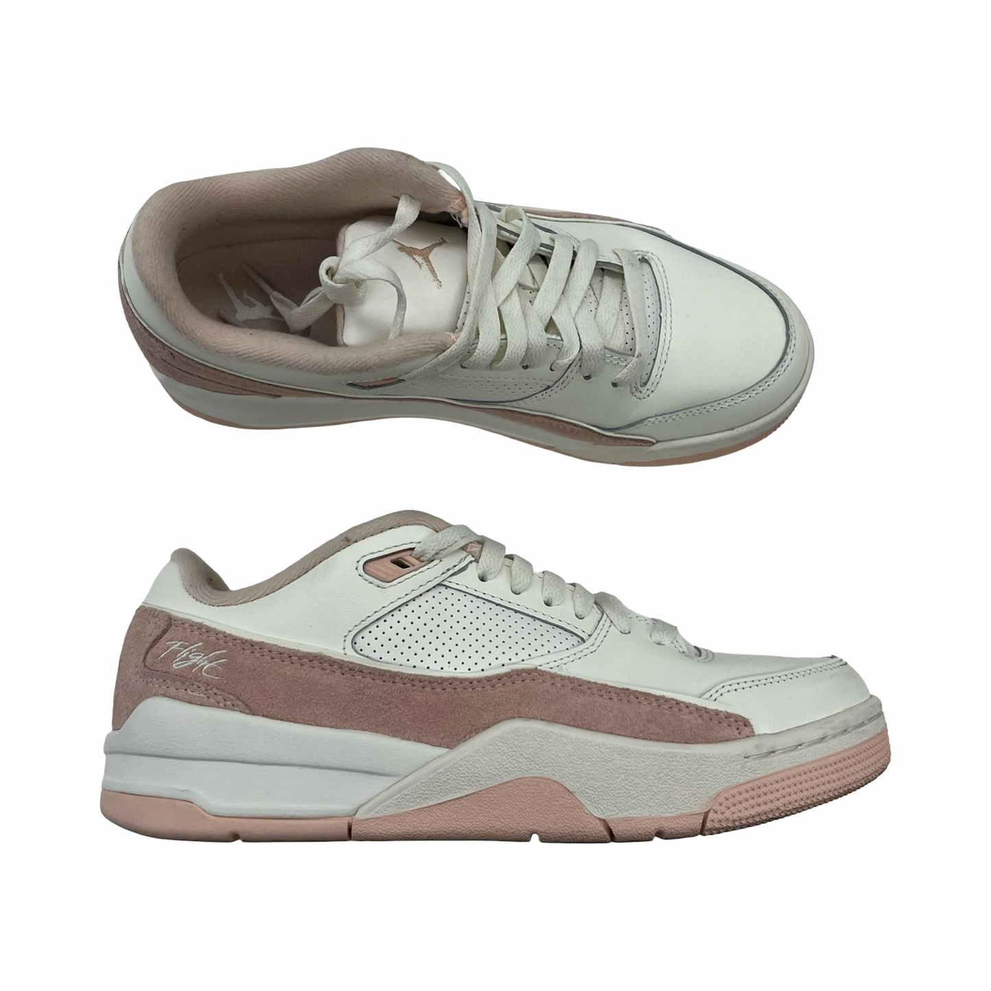 Shoes Luxury Designer By Jordan In Pink & White, Size:9.5