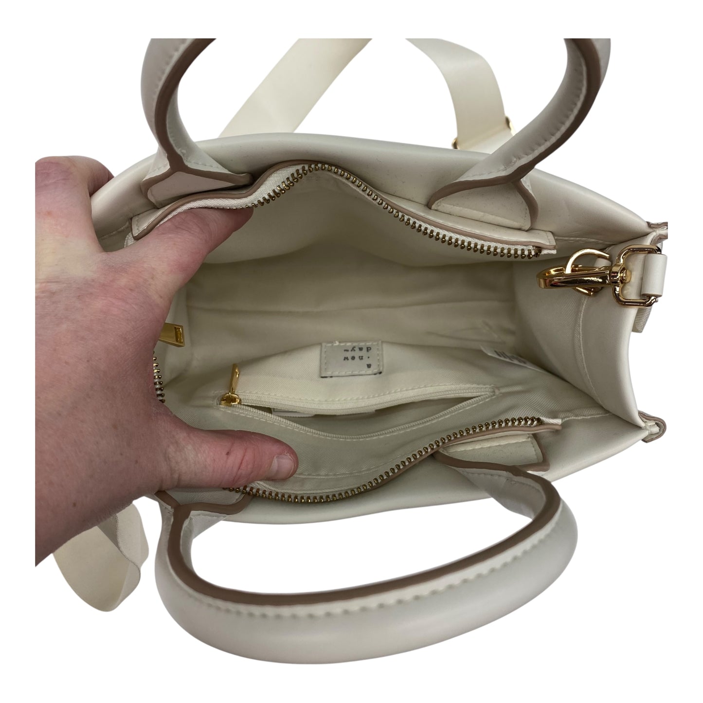 Crossbody By A New Day In Cream, Size:Medium