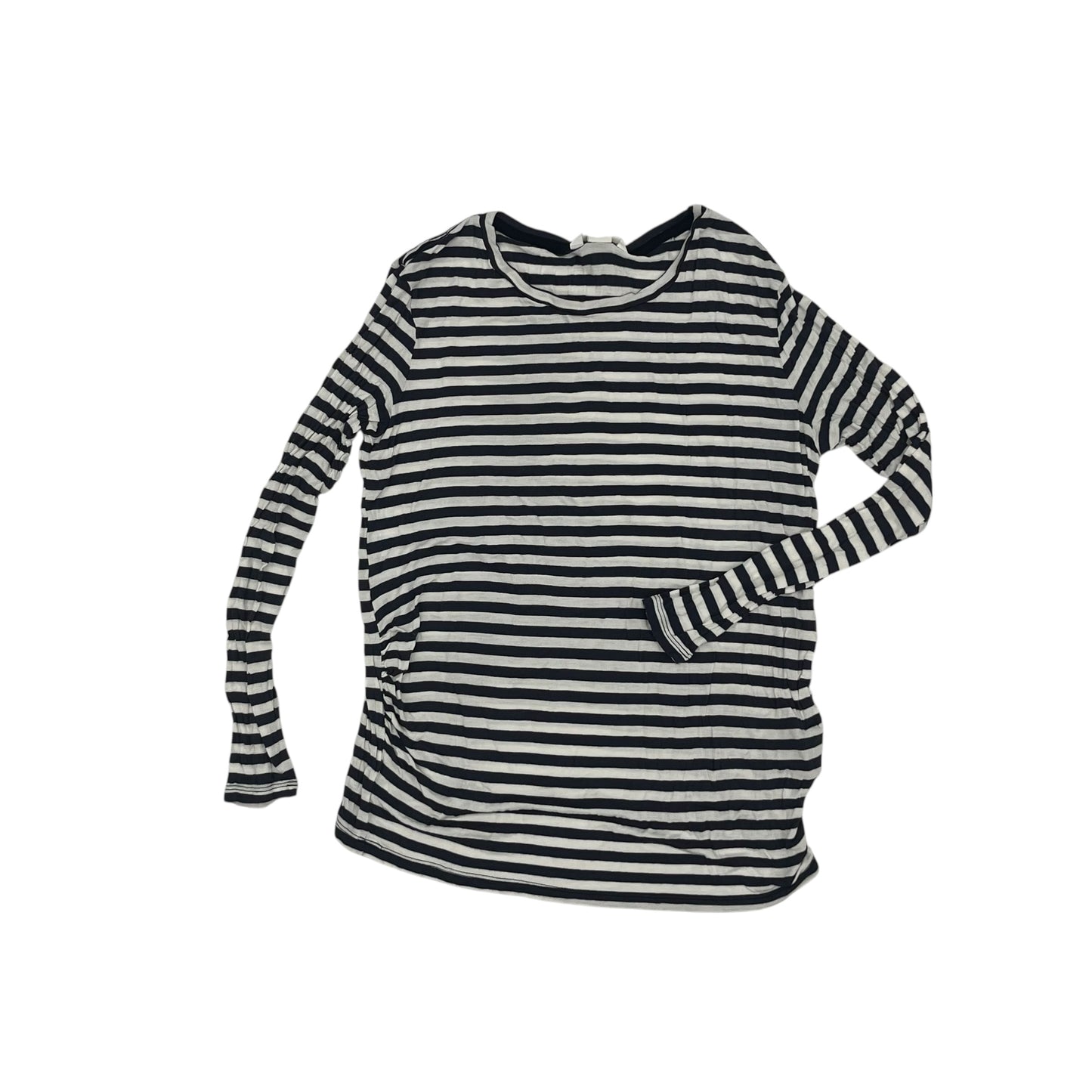 Mat Top Ls By H&M In Blue & Cream, Size:M