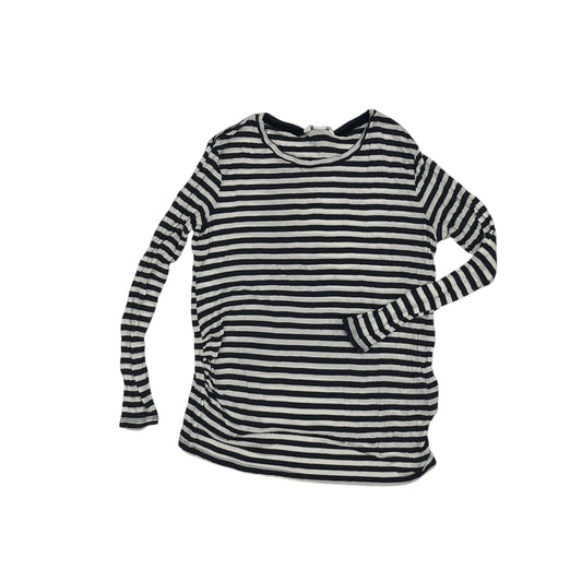 Mat Top Ls By H&M In Blue & Cream, Size:M