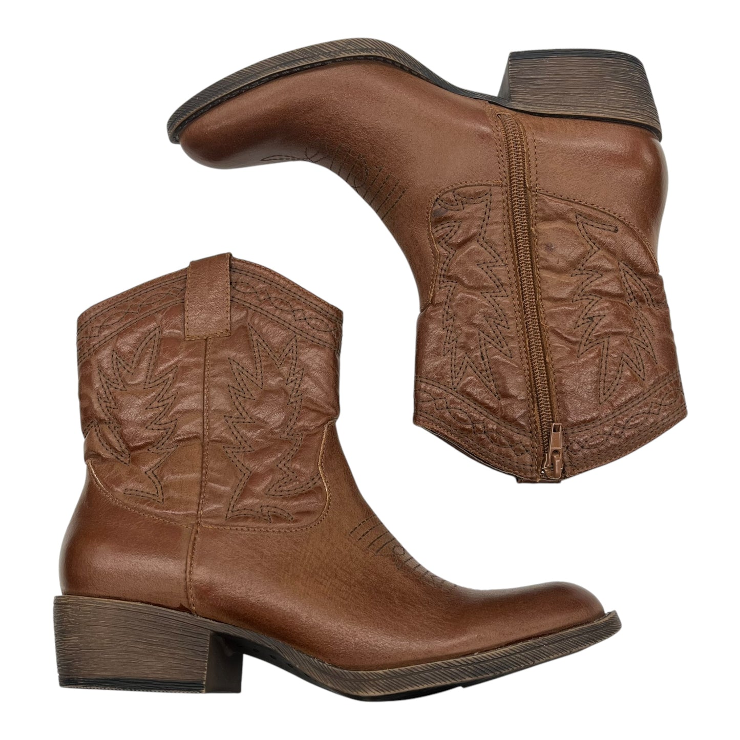 Boots Western By Coconuts In Brown, Size:7