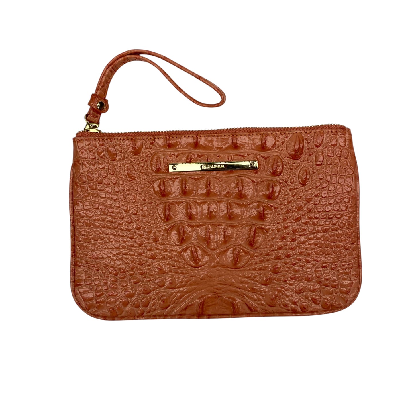 Wristlet Designer By Brahmin In Orange, Size:Medium