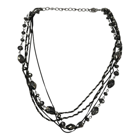 Necklace Layered By Clothes Mentor In Black & Silver