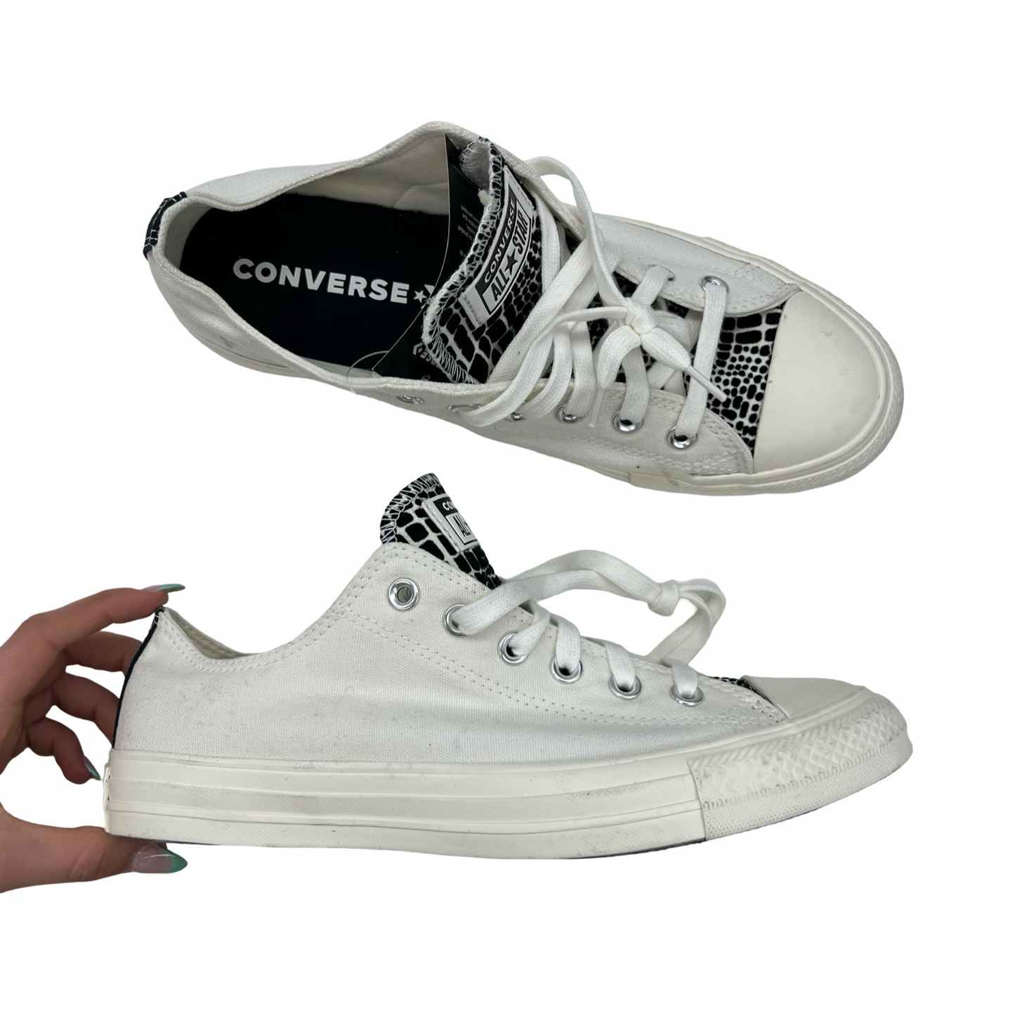 Shoes Sneakers By Converse In Black & Cream, Size:10
