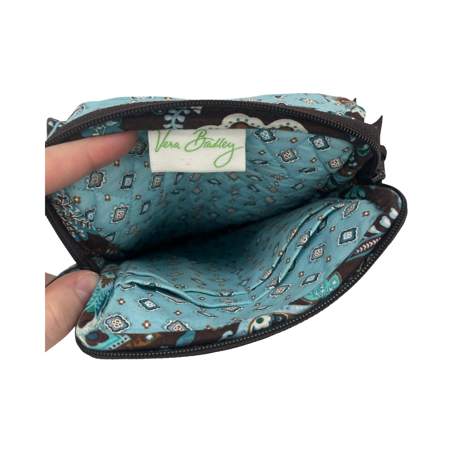 Crossbody By Vera Bradley In Blue & Brown, Size:Small