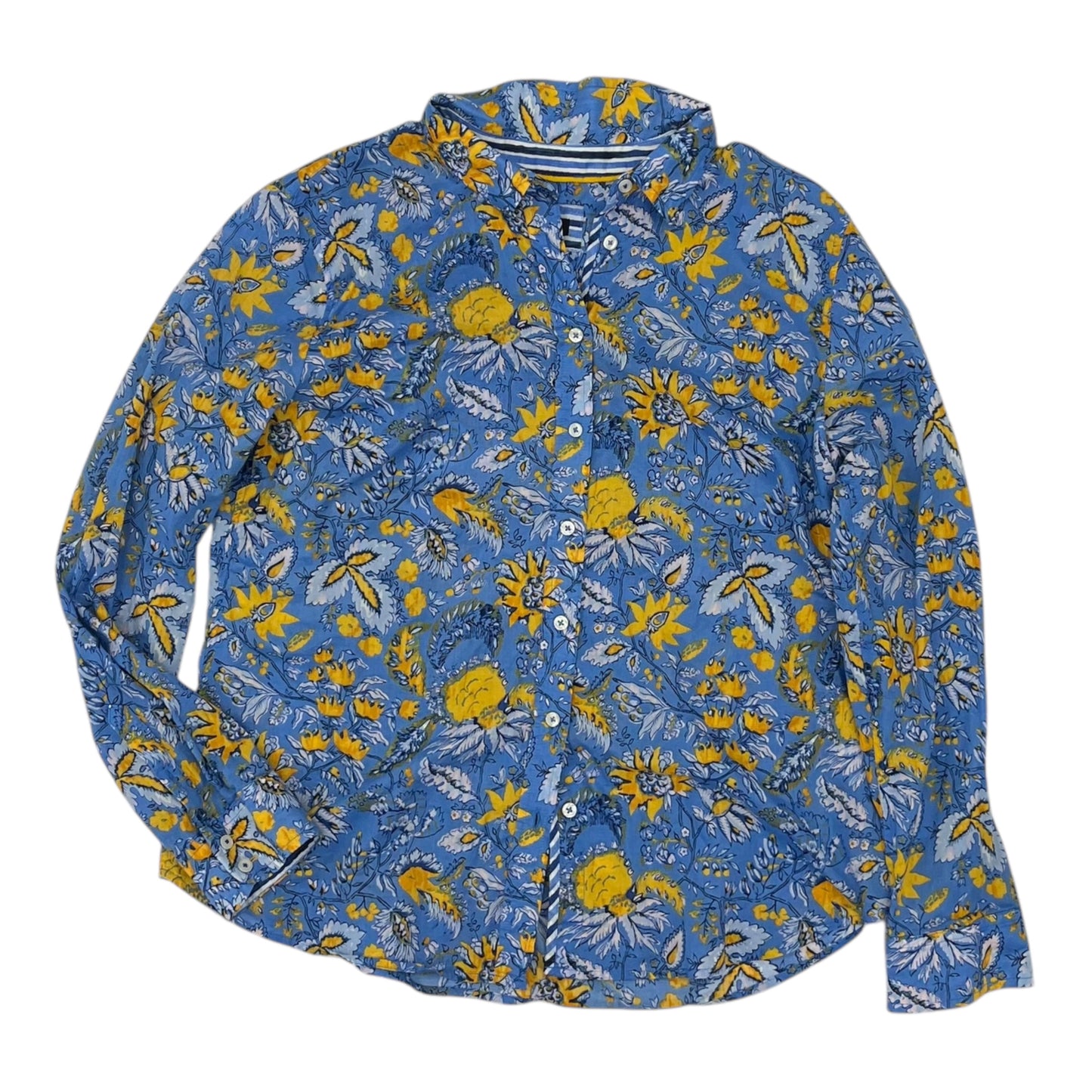 Top Ls By Talbots In Blue & Yellow, Size:Lp