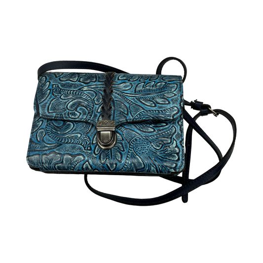 Crossbody Designer By Patricia Nash In Blue, Size:Medium