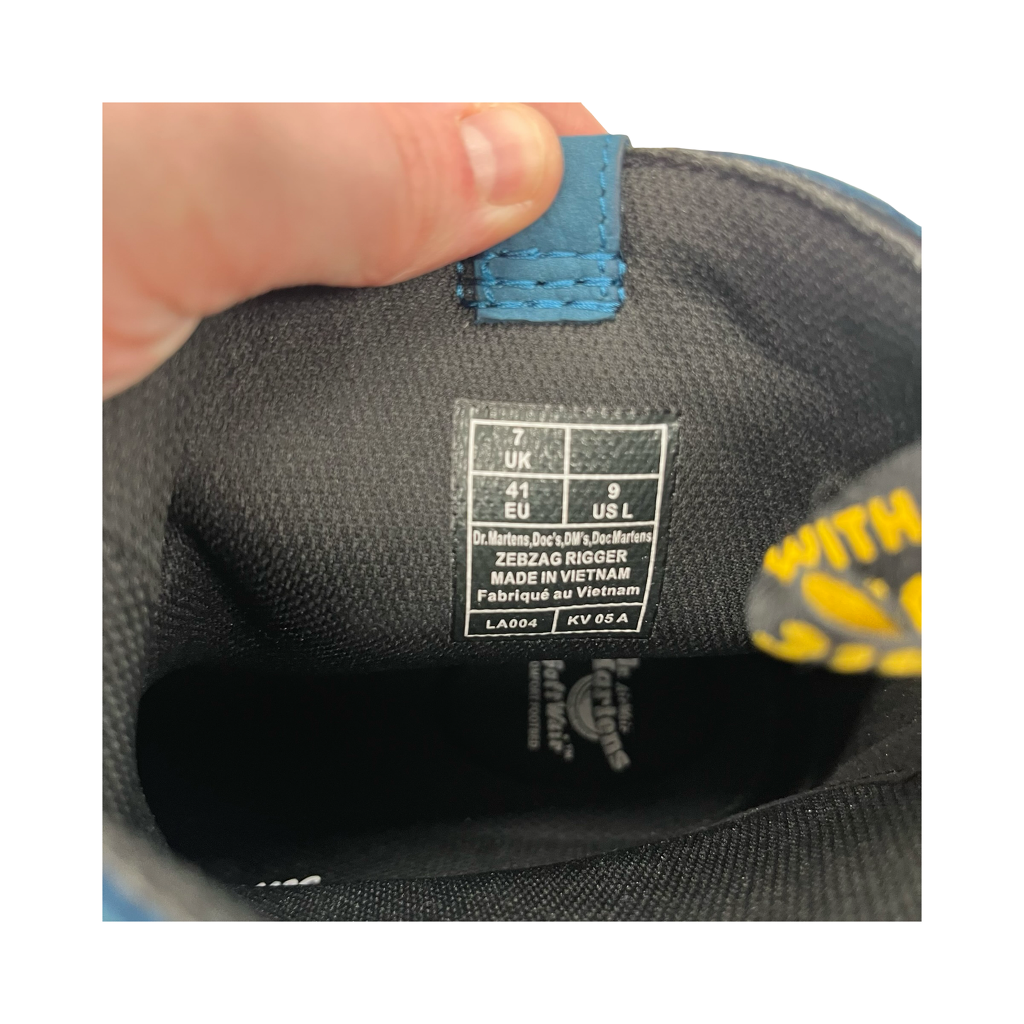 Boots Leather By Dr Martens In Blue, Size:9