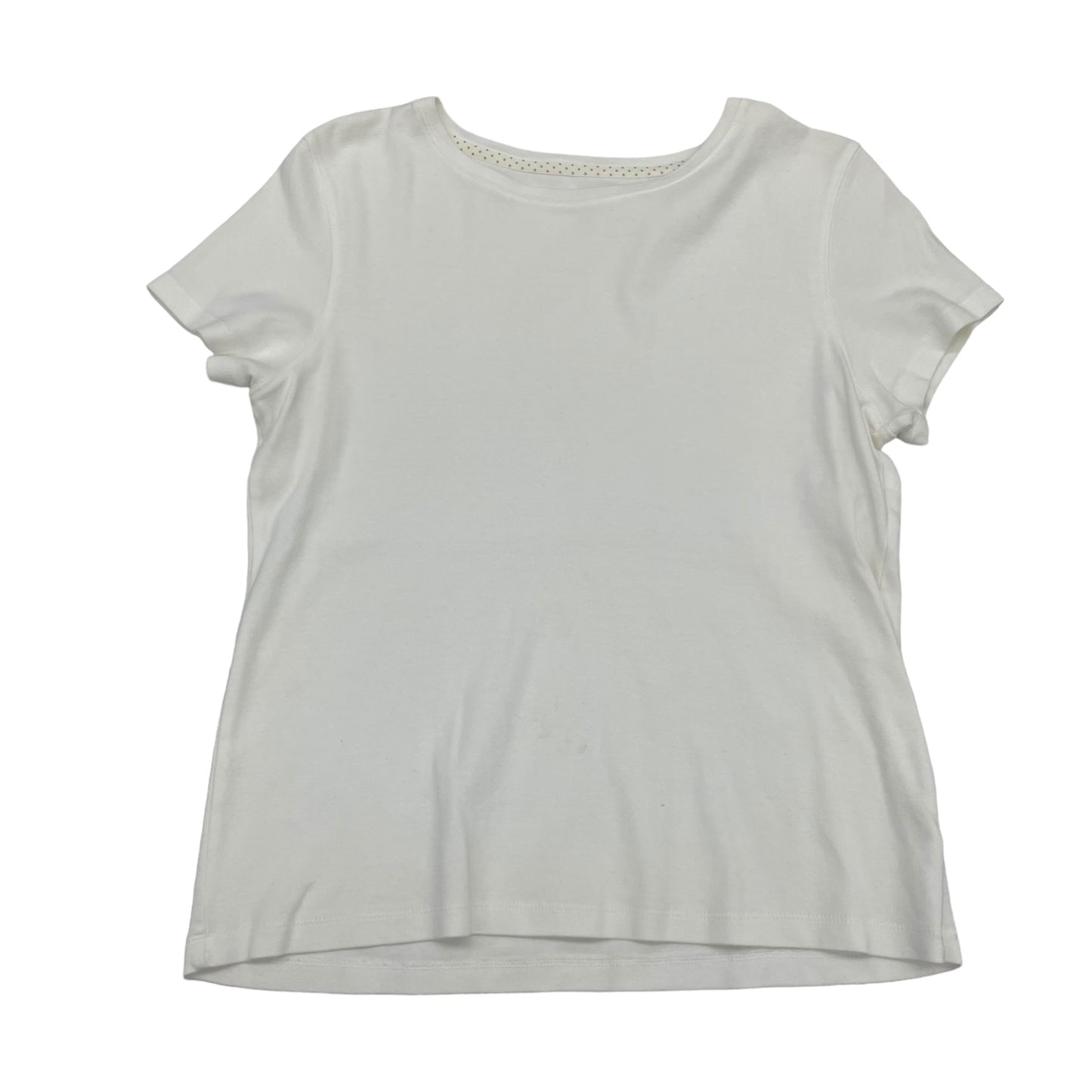 WHITE ST JOHNS BAY TOP SS BASIC, Size M