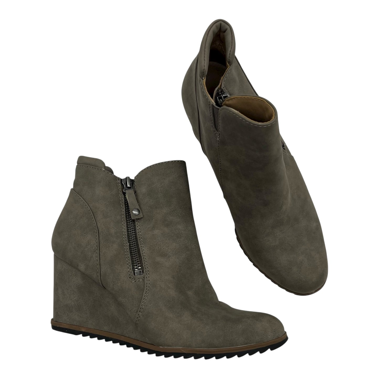 Boots Ankle Heels By Naturalizer In Taupe, Size:7
