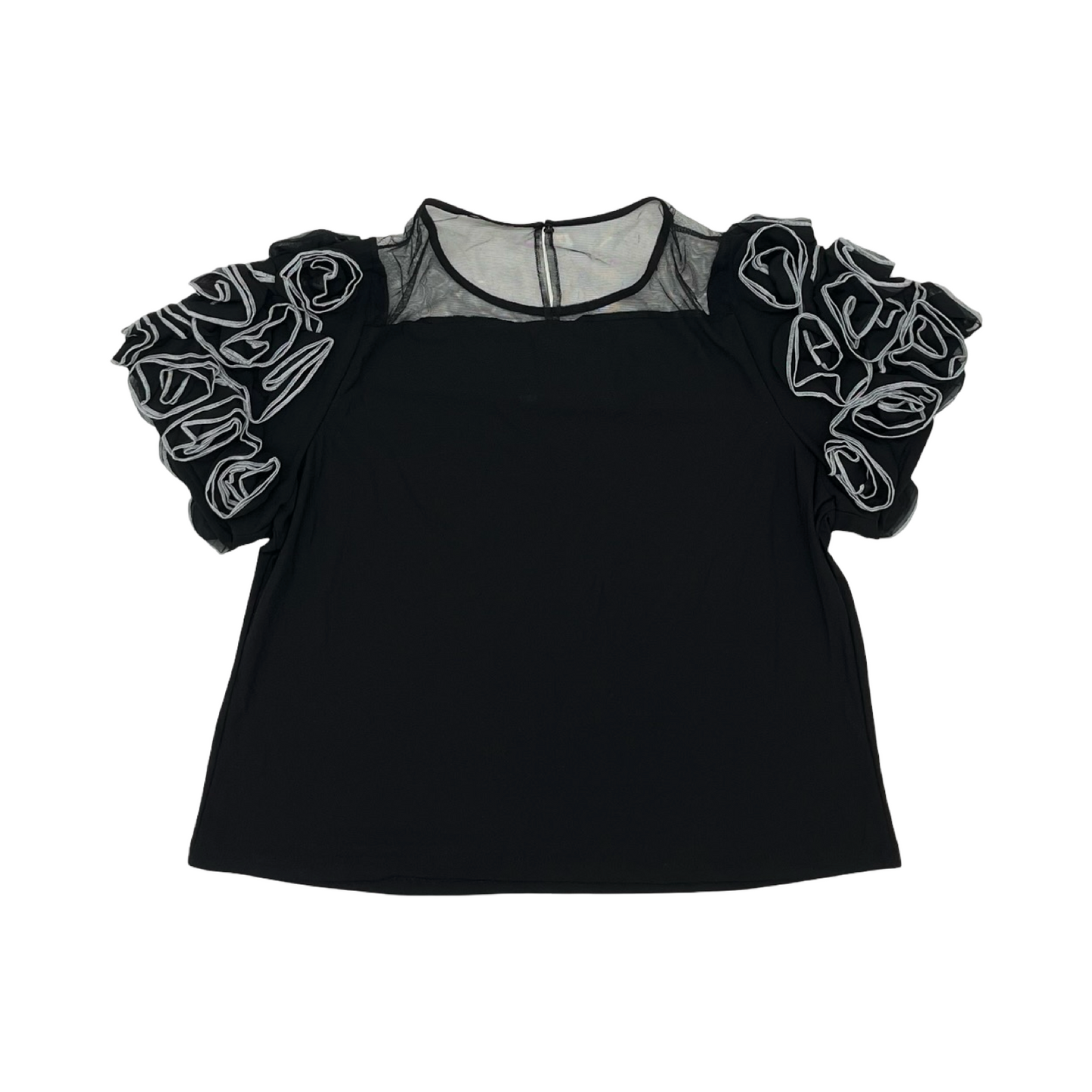 Blouse Ss By Cato In Black, Size:Xl