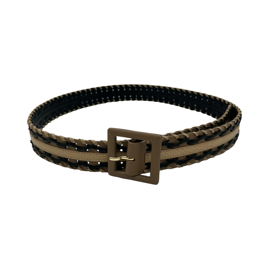 Belt Leather By Cabi In Black & Tan, Size:Xlp