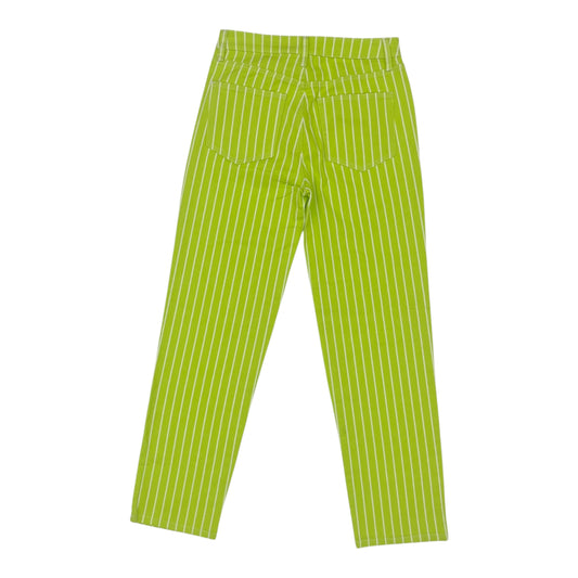 Jeans Straight By Clothes Mentor In Green & White, Size:2