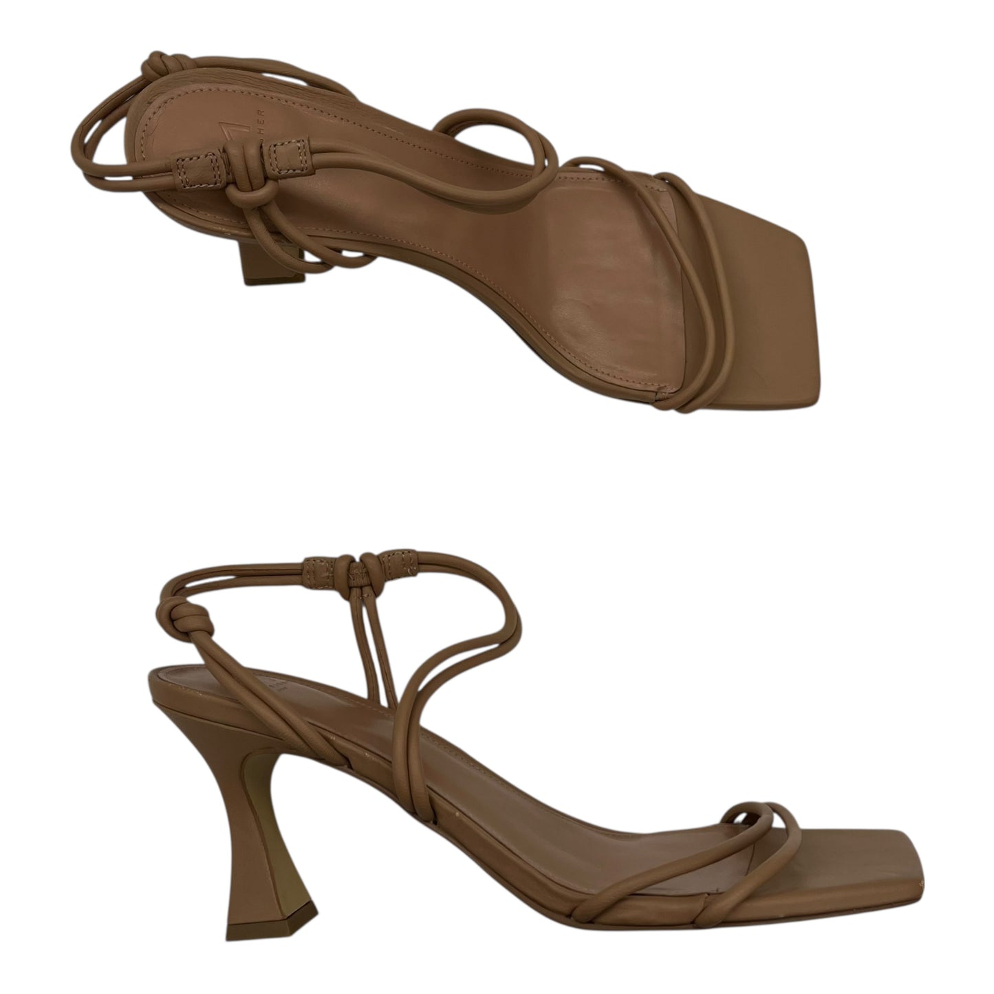 Sandals Heels Stiletto By Marc Fisher In Tan, Size:9