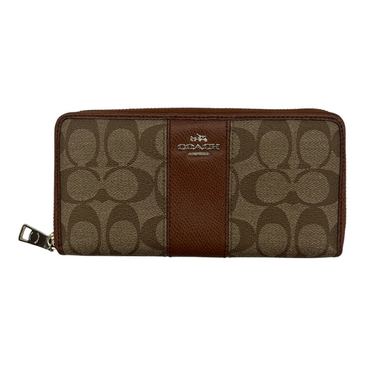 Wallet Designer By Coach In Tan, Size:Medium
