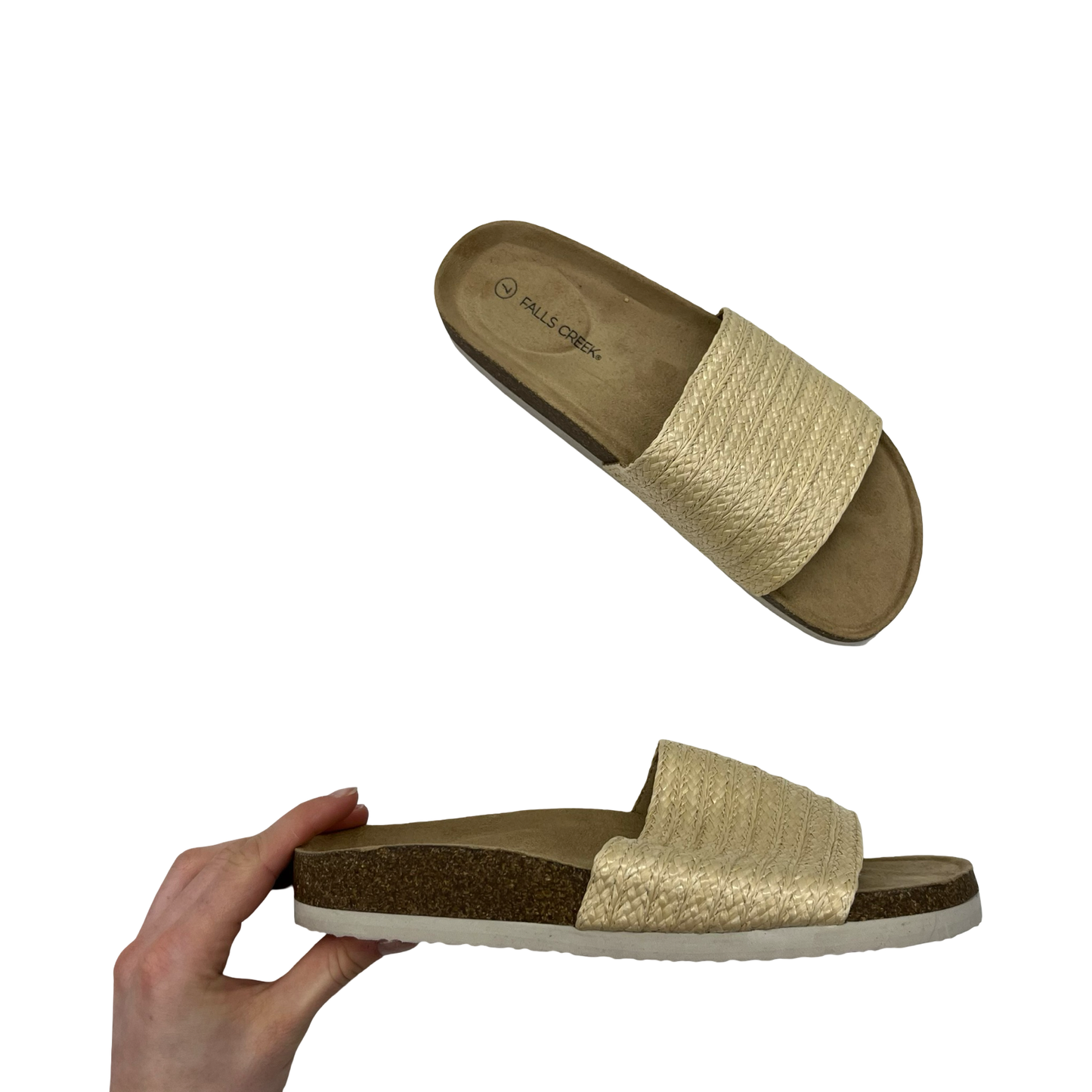 Sandals Flats By Falls Creek In Cream, Size:7