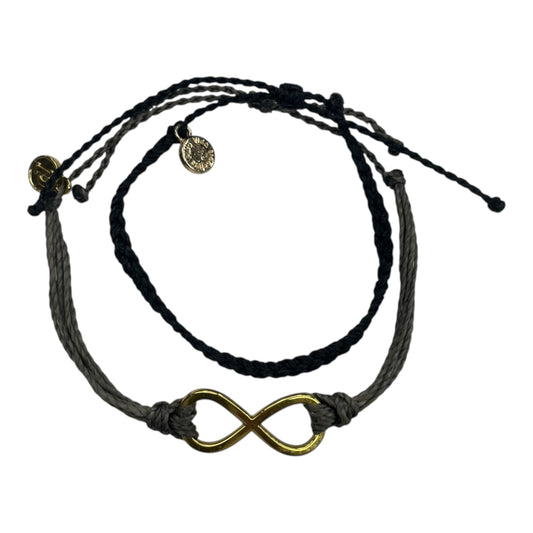 Bracelet Other By Puravida In Black & Grey, Size:02 Piece Set