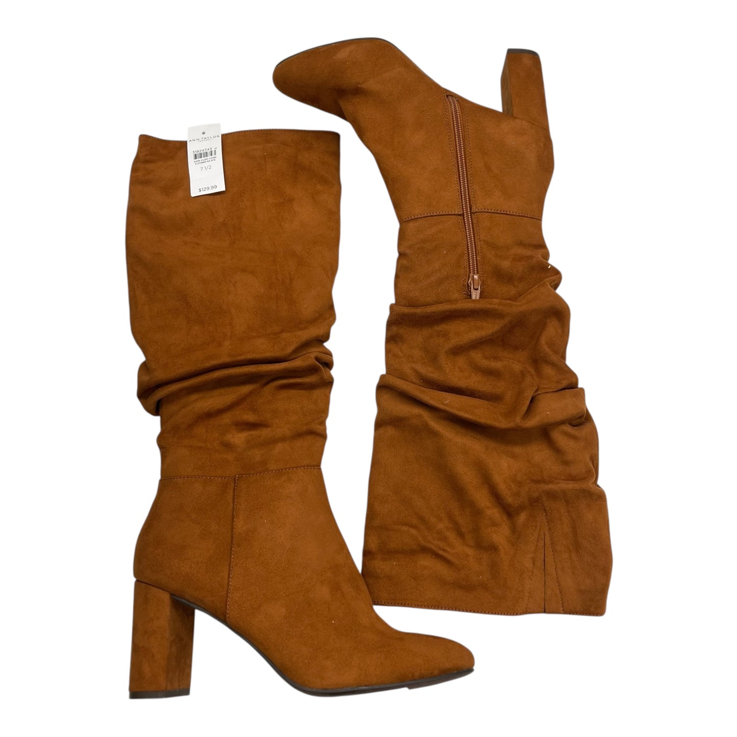 Boots Ankle Heels By Ann Taylor In Brown, Size:7.5