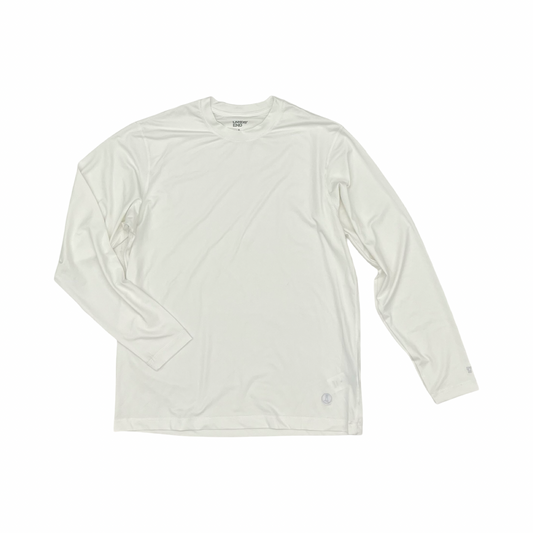 Athletic Top Ls Collar By Lands End In White, Size:S