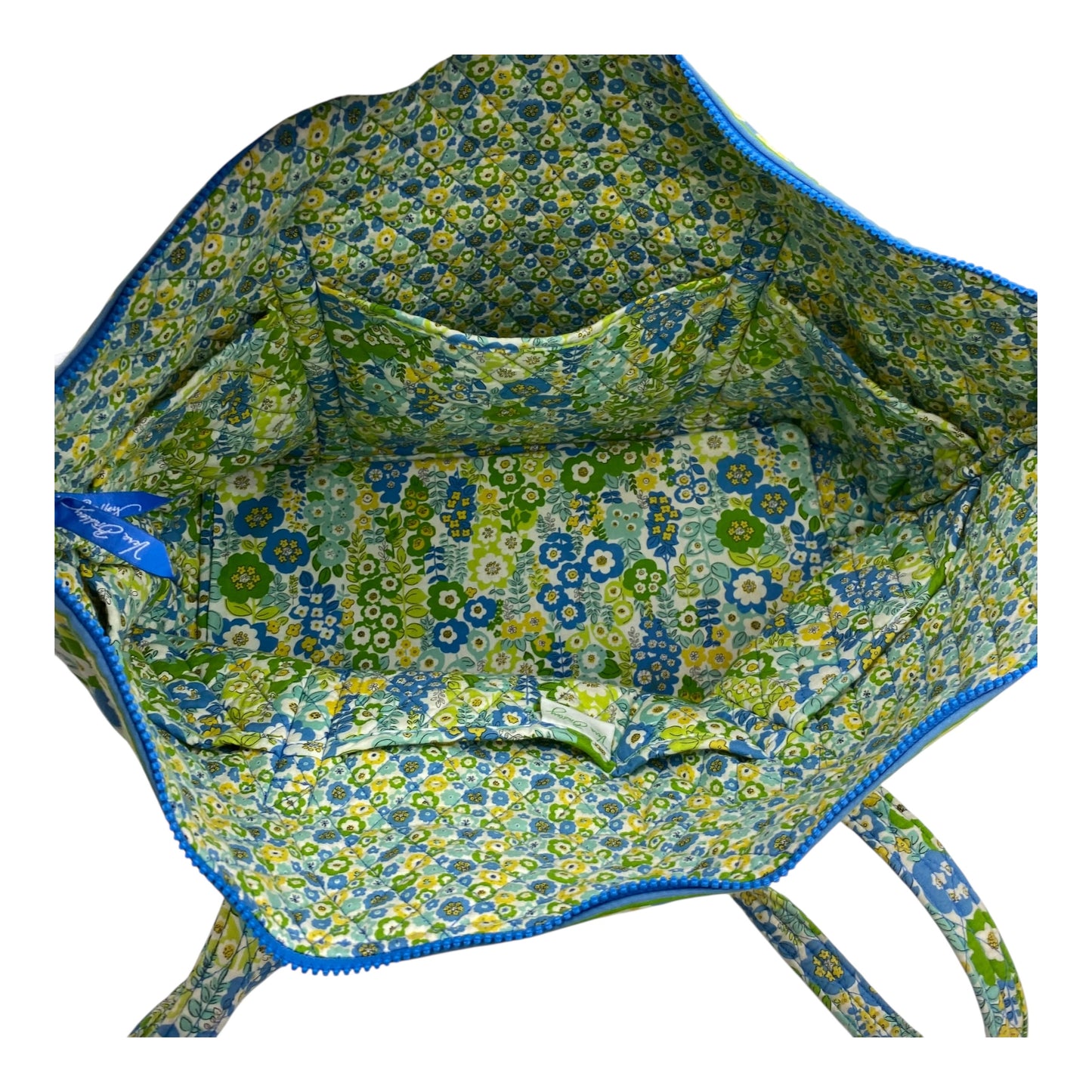 Tote By Vera Bradley In Blue & Green, Size:Large