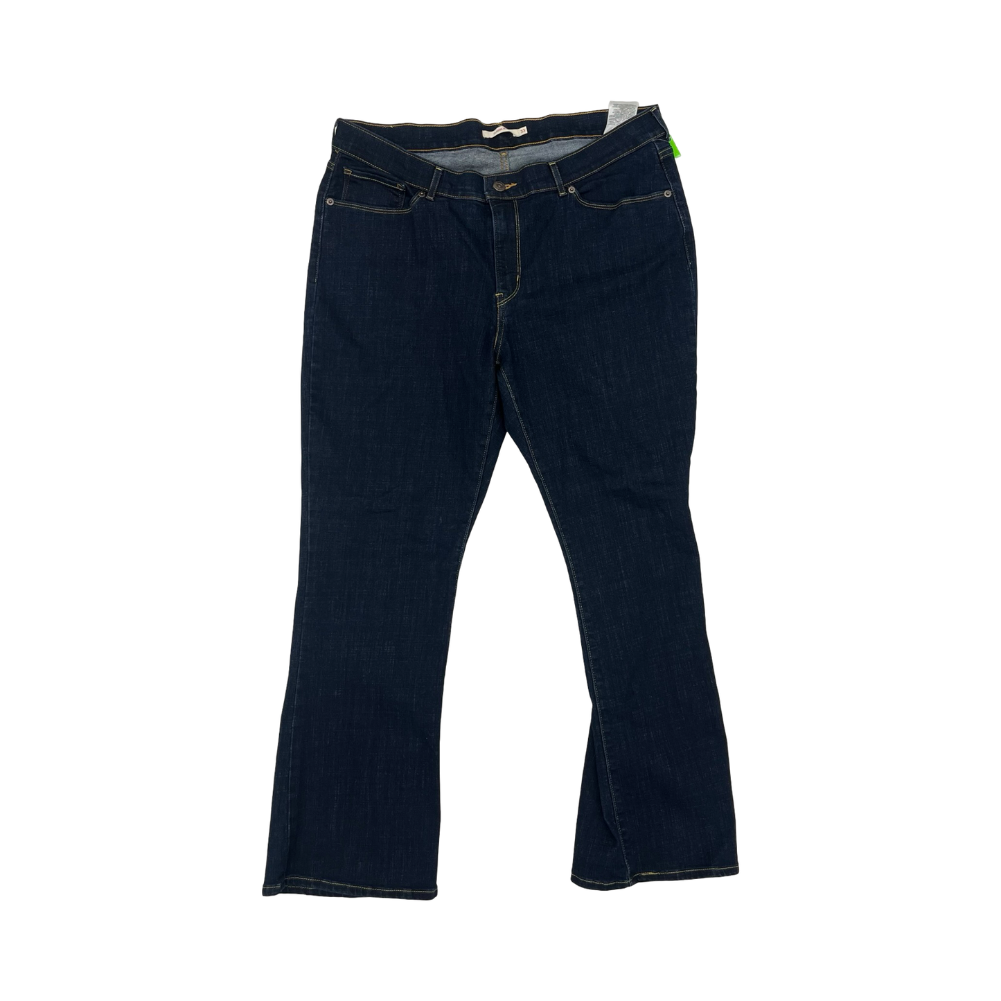Jeans Boot Cut By Levis In Blue Denim, Size:16