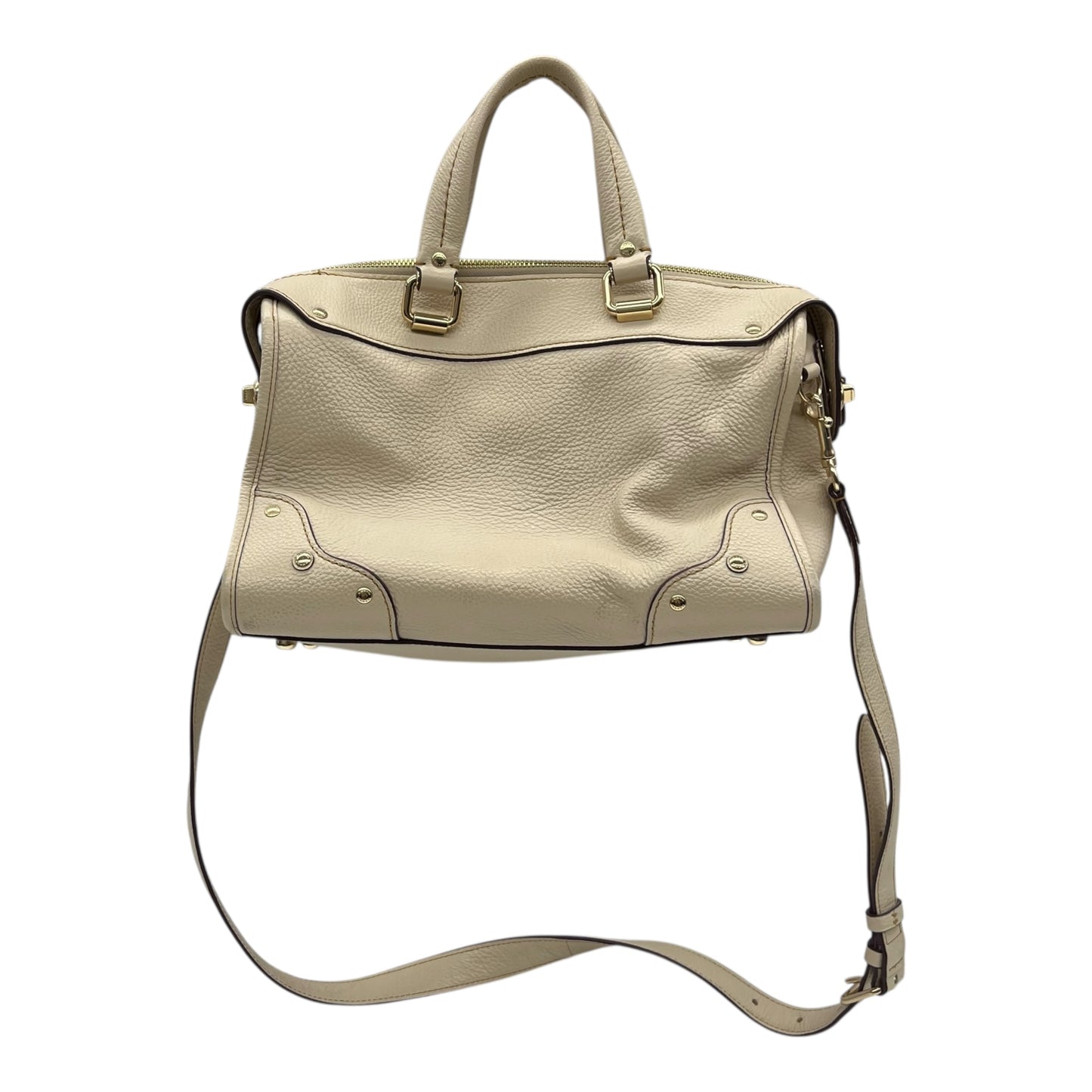 Handbag Designer By Coach In Cream, Size:Medium