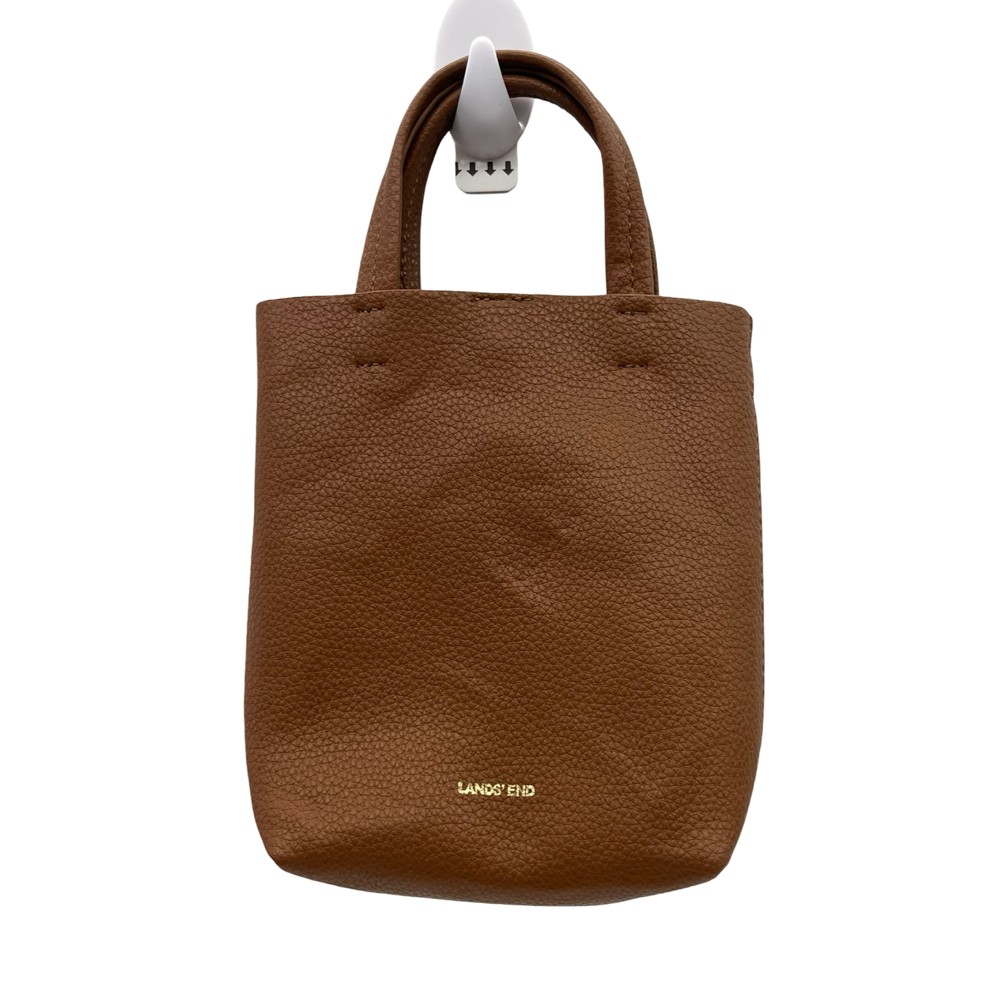 Handbag Leather By Lands End In Brown, Size:Small
