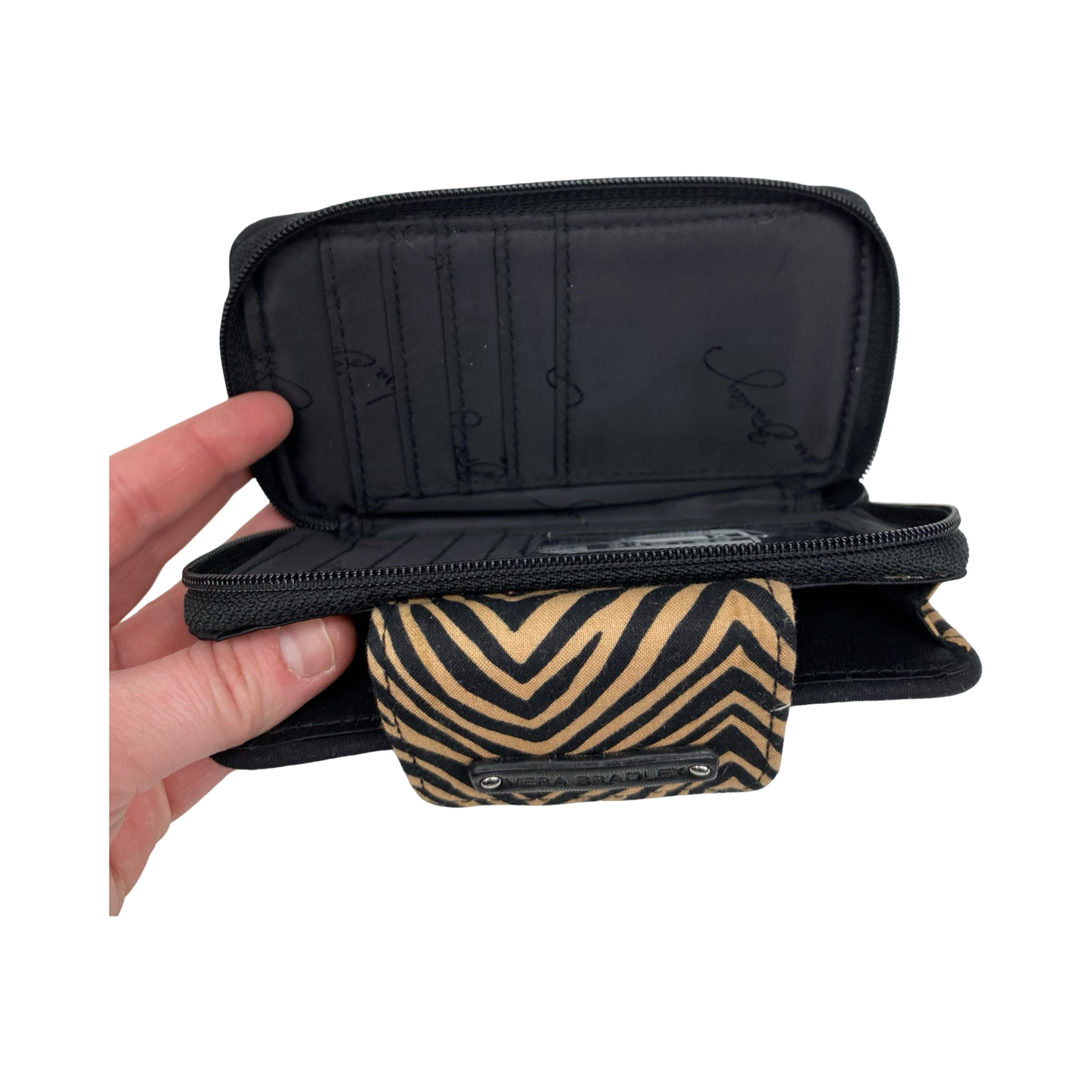 Wristlet By Vera Bradley In Black & Brown, Size:Medium