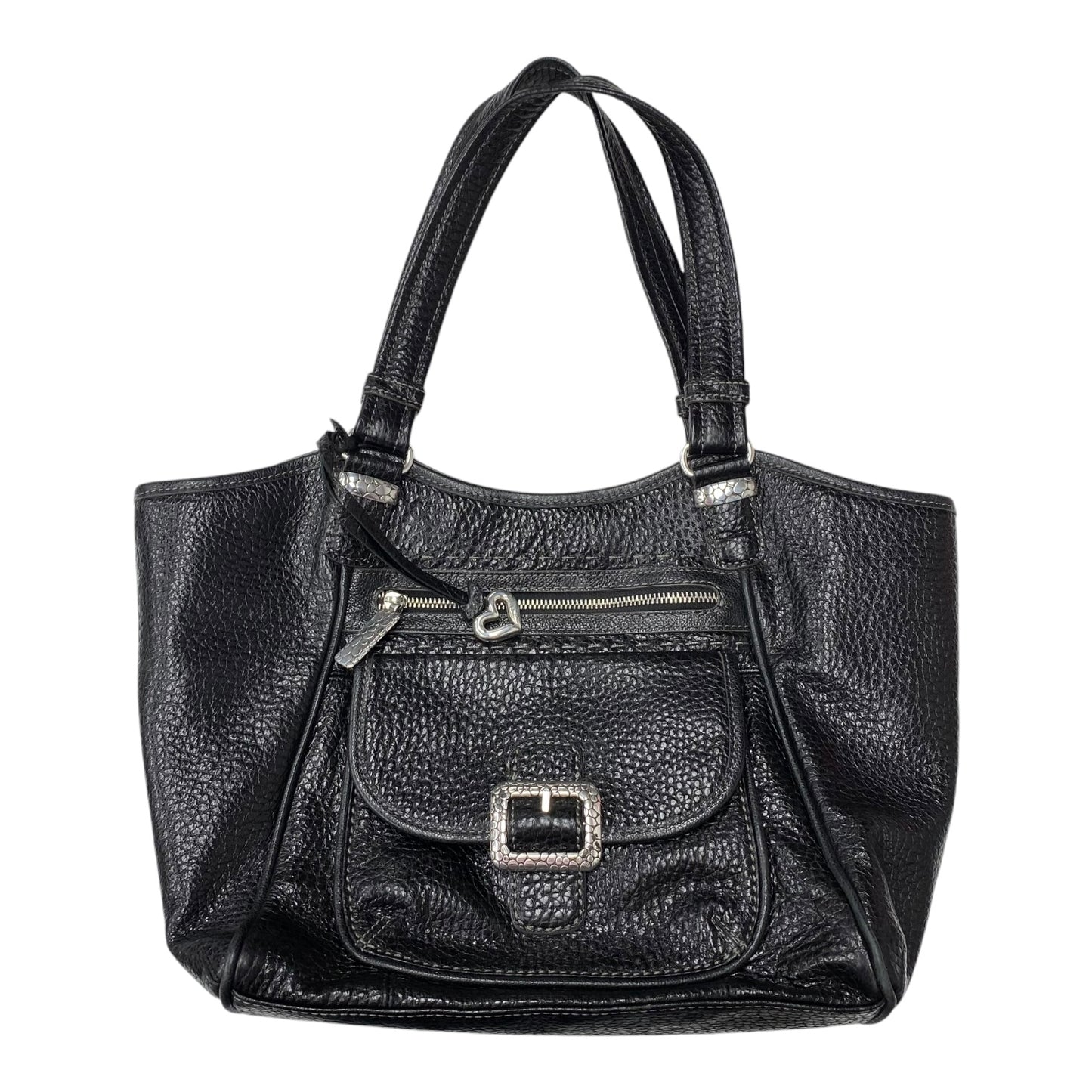 Handbag Leather By Brighton In Black, Size:Medium