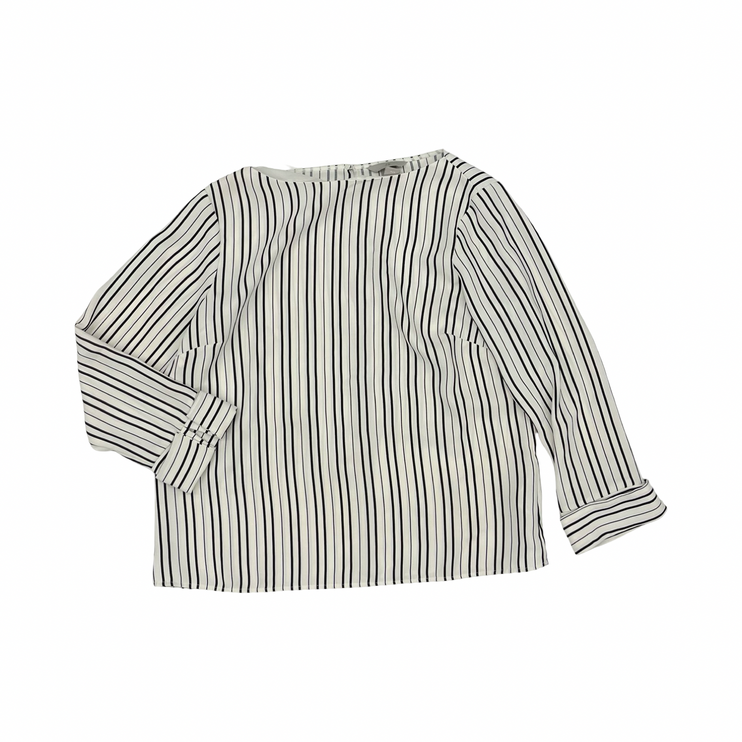 Blouse Ls By H&M In Black & White, Size:L