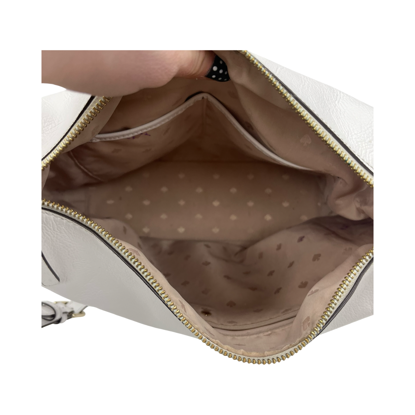 Handbag Designer By Kate Spade In White, Size:Medium