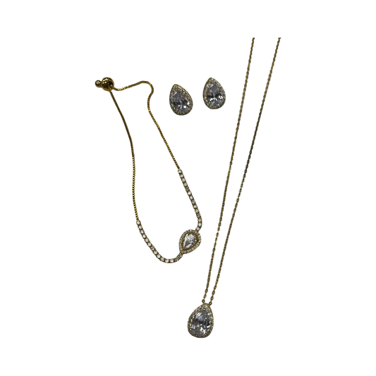 Necklace Set By Clothes Mentor In Gold, Size:03 Piece Set