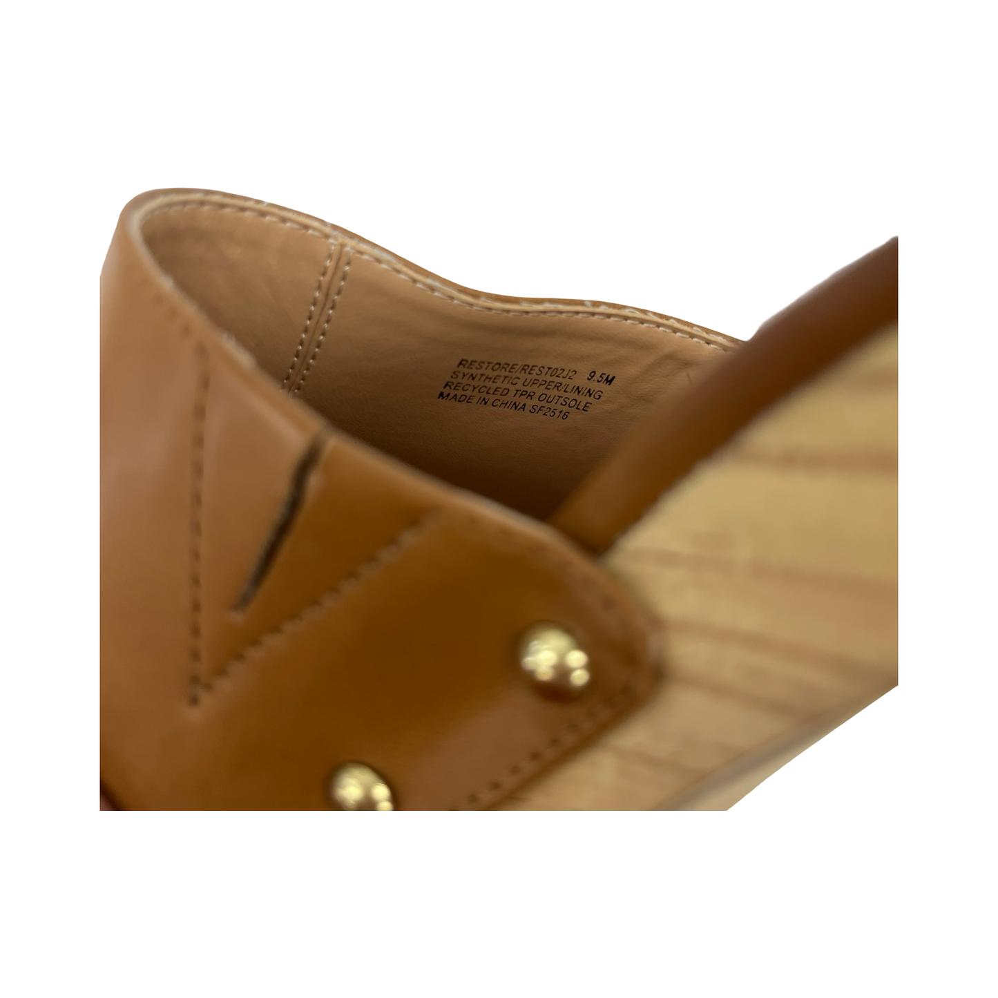 Sandals Heels Block By Steve Madden In Brown, Size:9.5