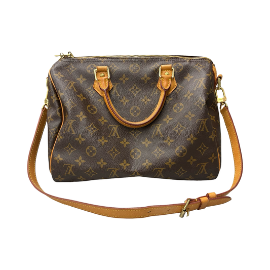 Handbag Luxury Designer By Louis Vuitton In Brown, Size:Medium