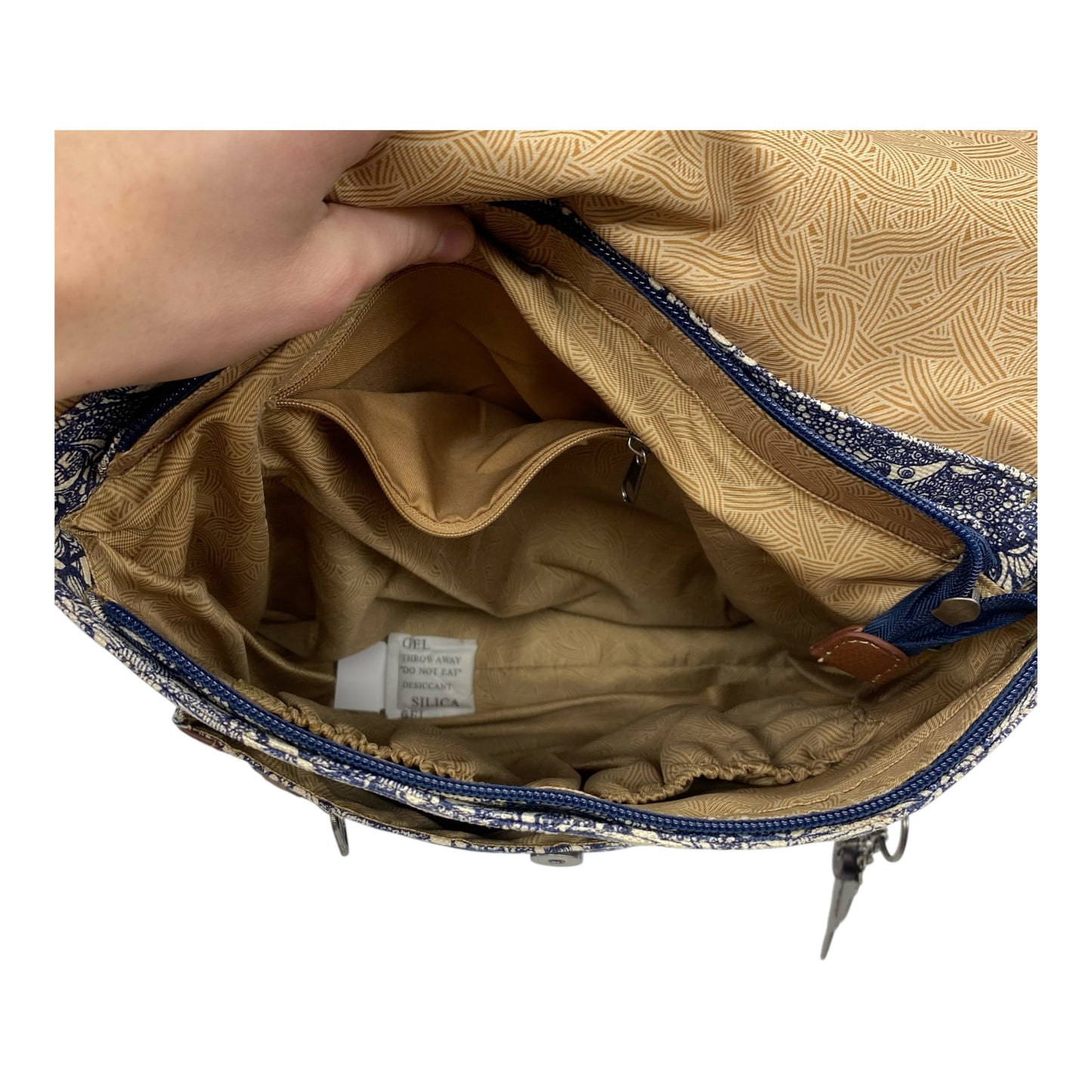 Backpack By Sakroots In Blue & Tan, Size:Medium