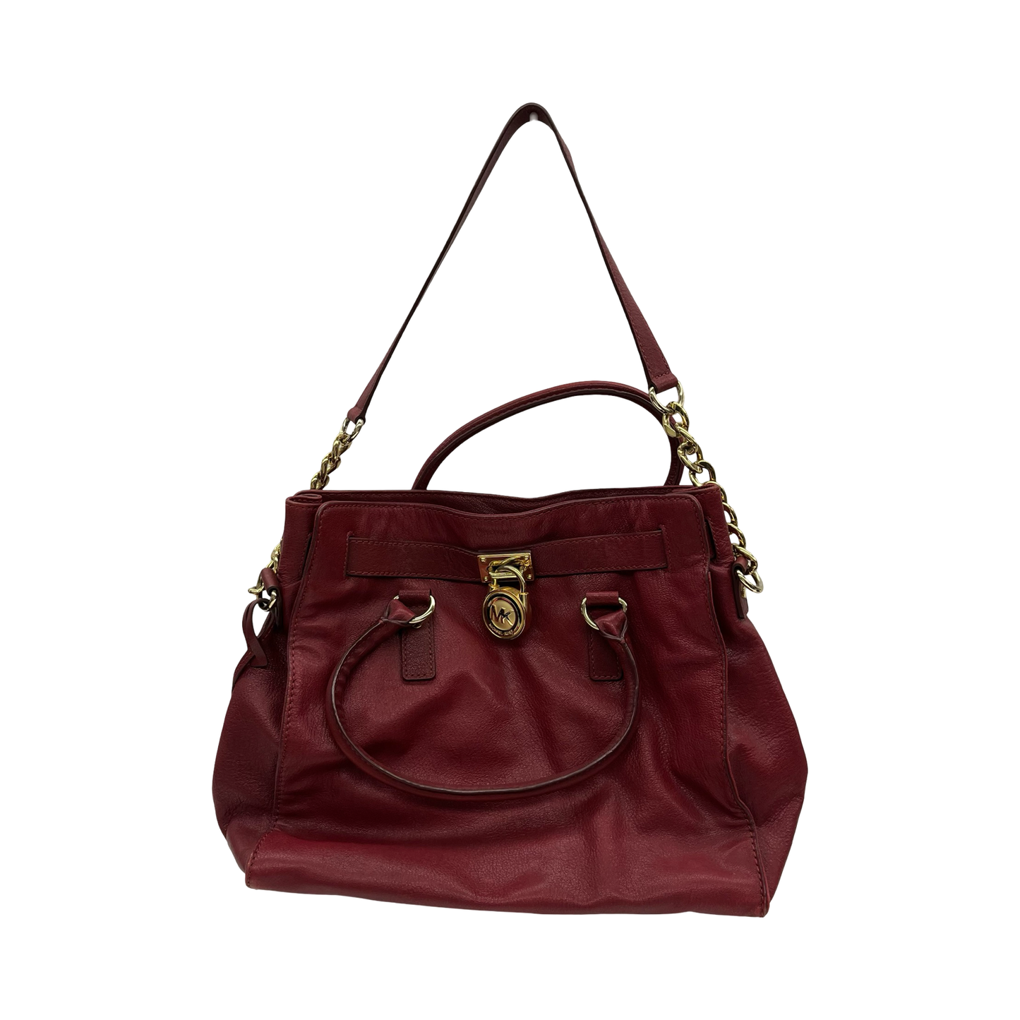 Handbag Designer By Michael Kors In Red, Size:Medium