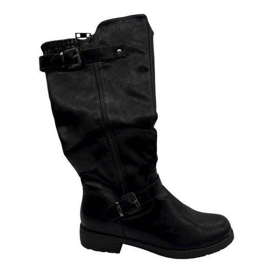 Boots Knee Flats By Dream Pairs In Black, Size:9.5
