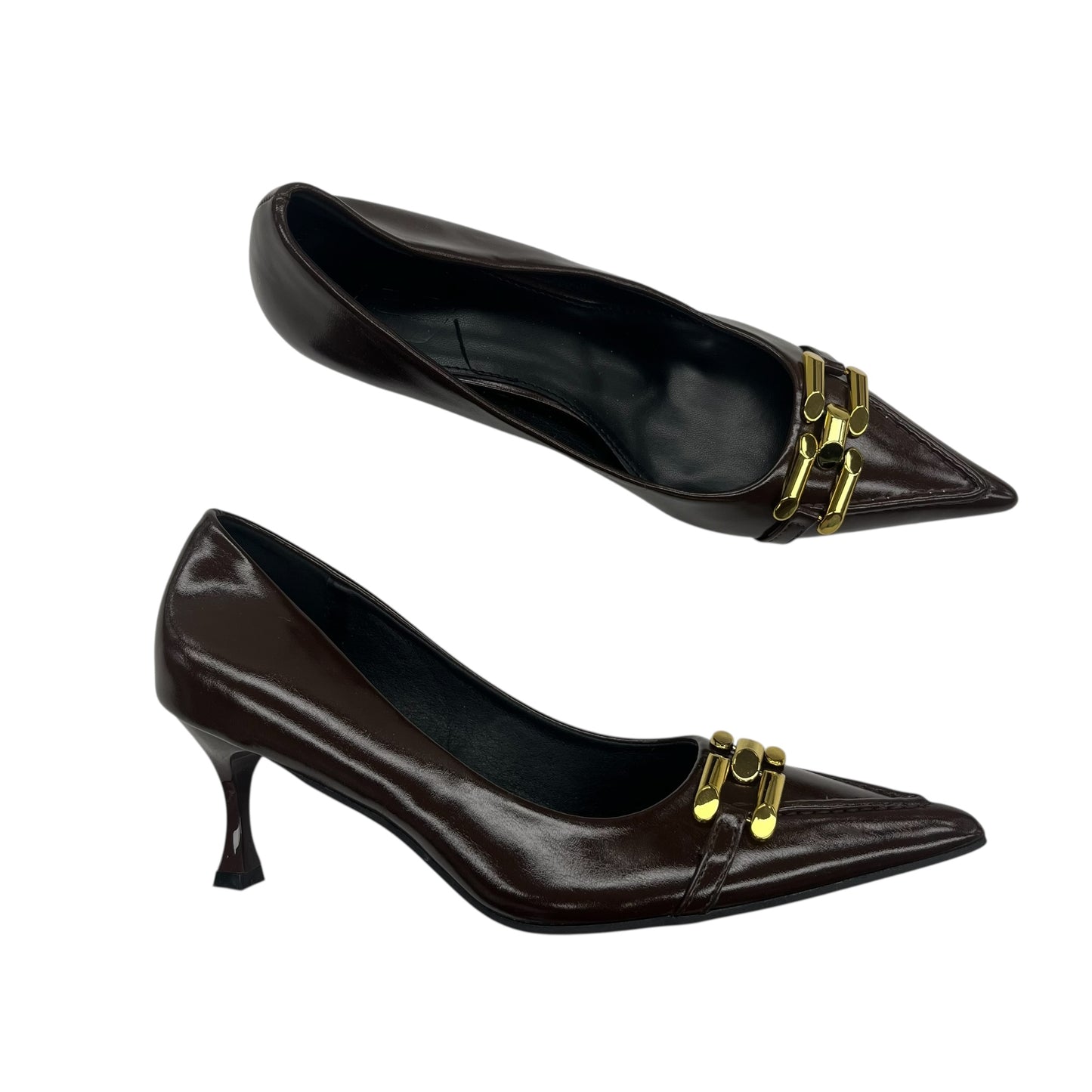 Shoes Heels Stiletto By Clothes Mentor In Brown, Size:10.5