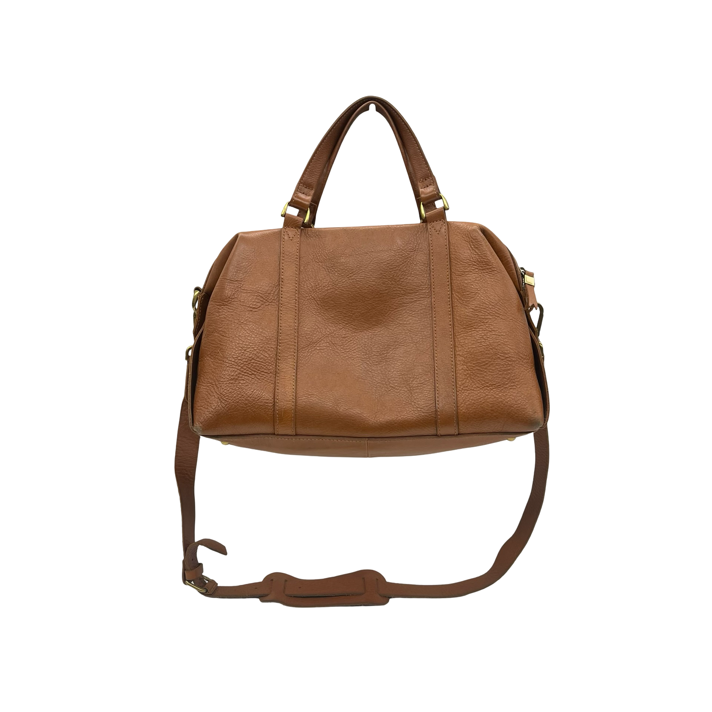 Handbag Leather By Madewell In Brown, Size:Large