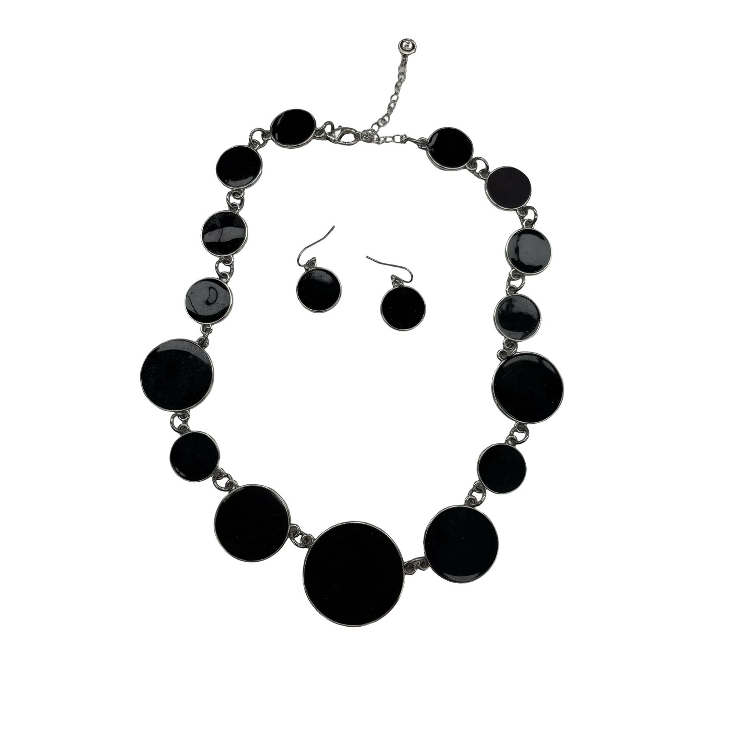 Necklace Set By Cato In Black & Silver, Size:02 Piece Set