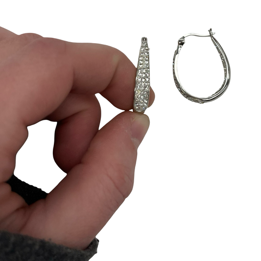 Earrings Hoop By Clothes Mentor In Silver