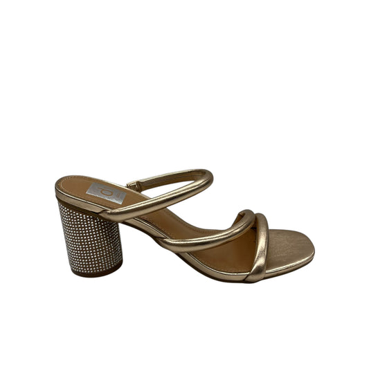 Sandals Heels Block By Dolce Vita In Rose Gold, Size:8