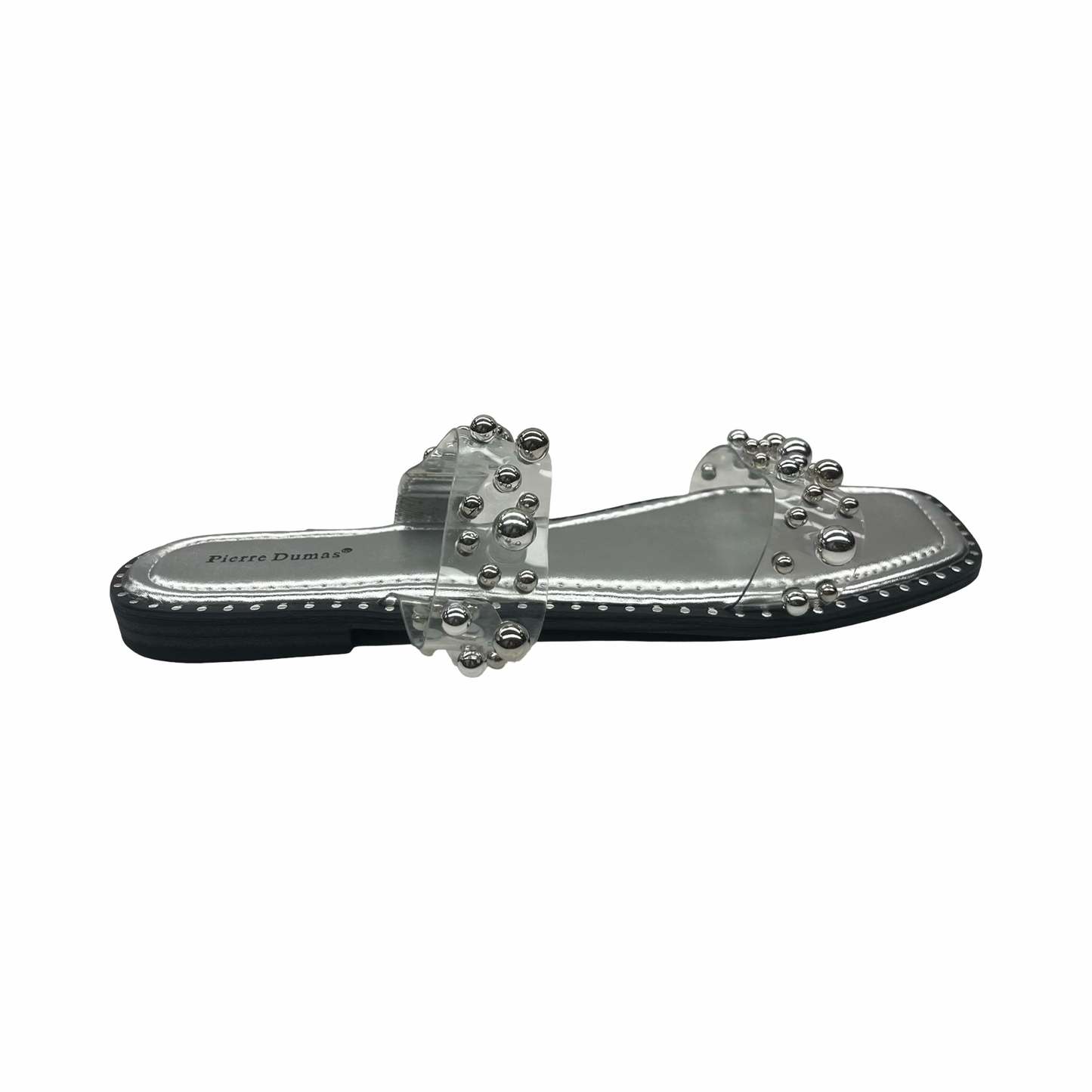 Sandals Flats By Pierre Dumas In Silver, Size:11