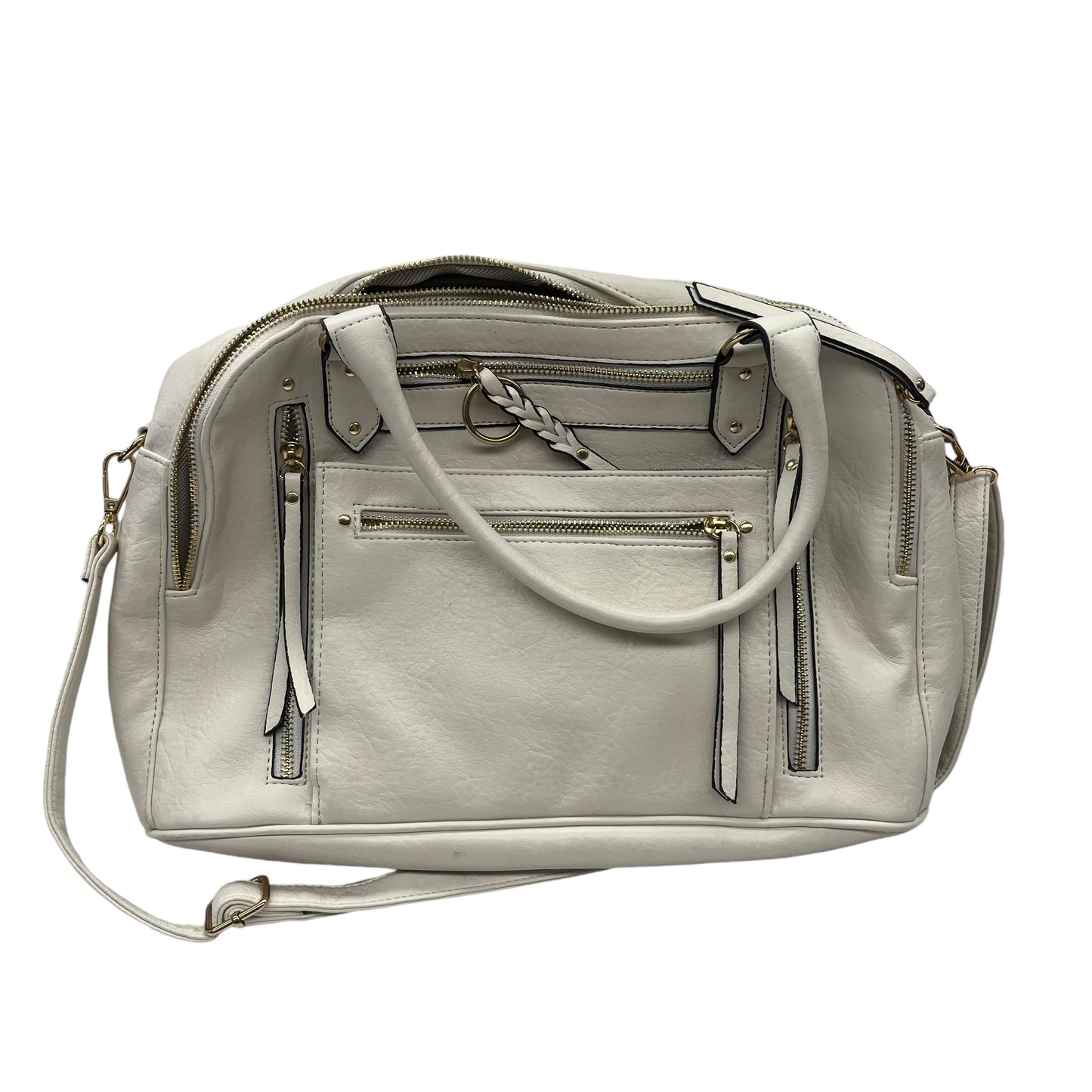 Handbag By Clothes Mentor In Cream, Size:Large