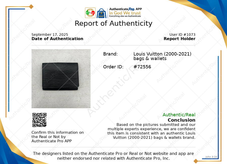Wallet Luxury Designer By Louis Vuitton In Black, Size:Small
