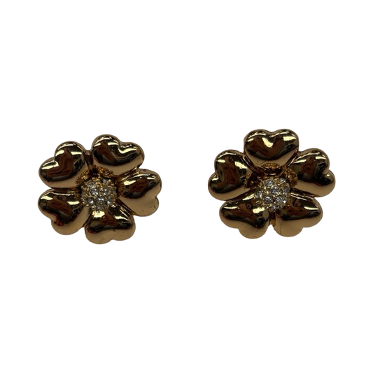 Earrings Stud By Clothes Mentor In Gold & White