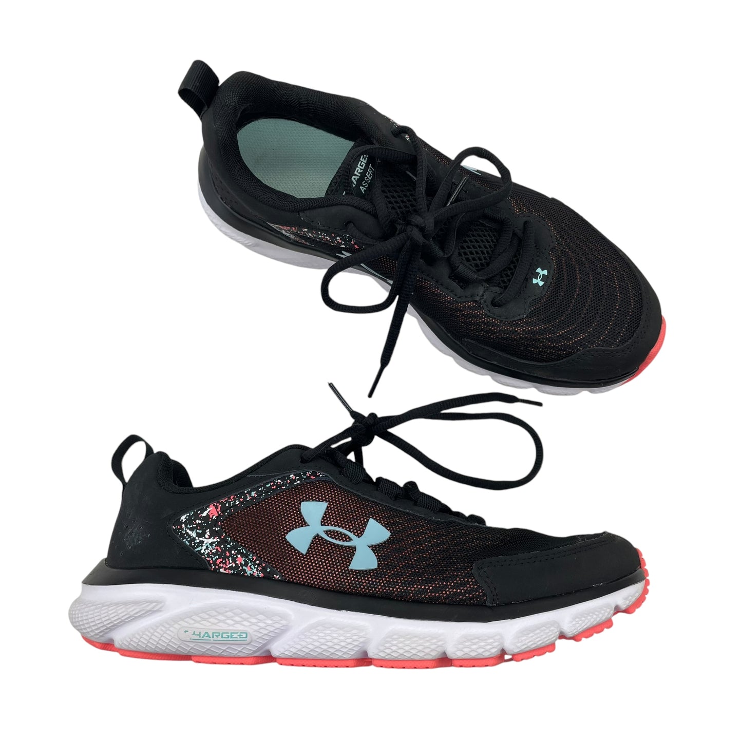 BLACK SHOES ATHLETIC by UNDER ARMOUR Size:8