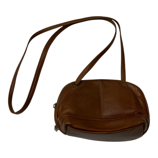 Crossbody Leather By Clothes Mentor In Brown, Size:Small